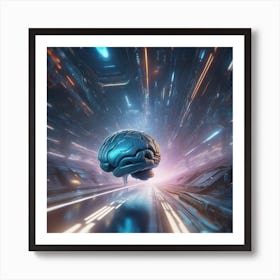 Futuristic Brain 23 Art Print