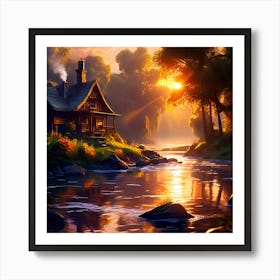 House In The Woods Art Print