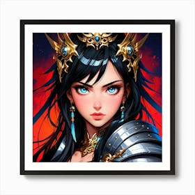 Default A Gracefully Fierce Anime Warrior Princess Her Intrica 3 (1) Art Print