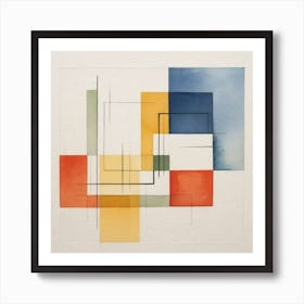 Abstract Squares 4 Art Print
