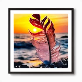 Sunset Feather Affiche