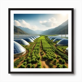 Solar Farm In The Mountains Art Print