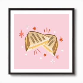 Grilled Cheese Square Art Print