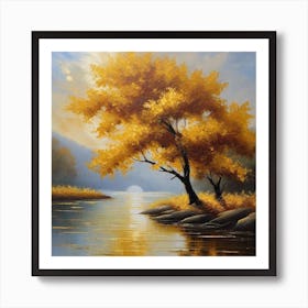 Autumn By The River 1 Art Print