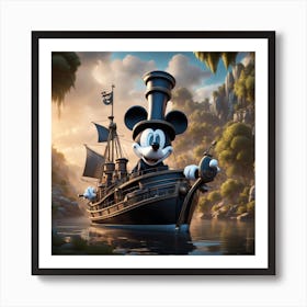 Steamboat Willie: A Literal Boat Art Print