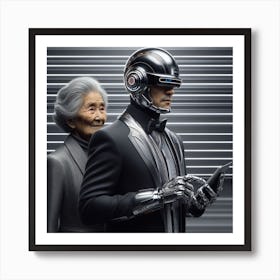 Robot Man And Woman 1 Art Print