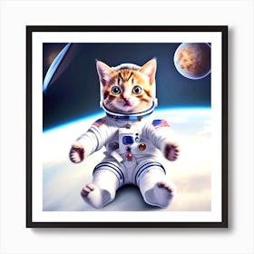 Cat In Space Art Print