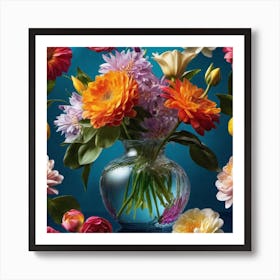 Flowers In A Vase 43 Art Print