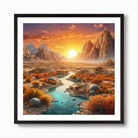 Desert Landscape 24 Art Print