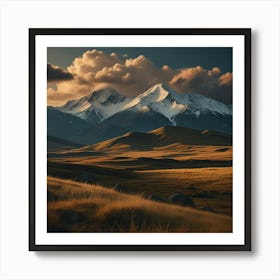 Sunset In The Mountains Art Print