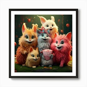 Firefly Charming Group Of Playful, Magical, Fluffy Creatures 91462 (2) Art Print