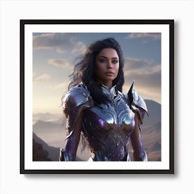 Silver Warrior Queen Art Print