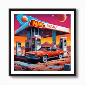 Car in Mars Art Print