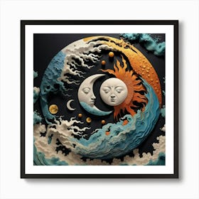 Moon And The Sun 1 Art Print