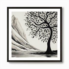 Black and White Abstract Art 118 Art Print