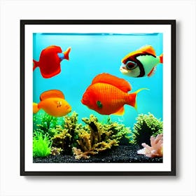 Fish In An Aquarium Art Print