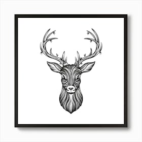 Deer Head 1 Art Print