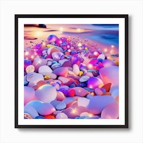 Pebbles On The Beach Art Print