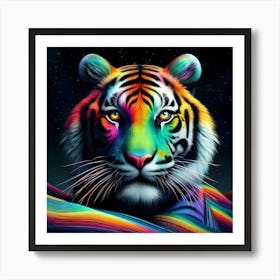 Rainbow Tiger 1 Art Print