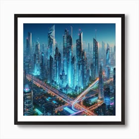 Futuristic Cityscape 103 Art Print