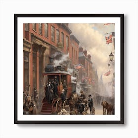 British Street Scene Art Print