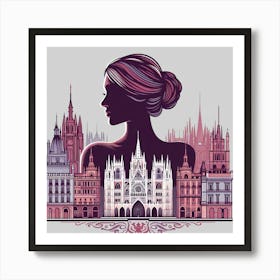 Cityscape Of Prague Art Print