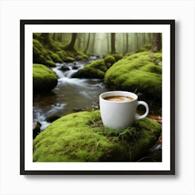 Cup Of Coffee In The Forest 7 Art Print