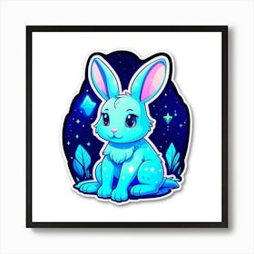 Blue Bunny Art Print