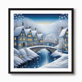 Winter Fairytale , snowy landscape Art Print