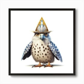 Owl In A Hat Art Print