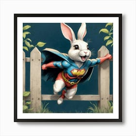 Rabbit Super Hero 2 Art Print