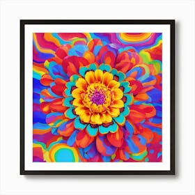 Colorful Art Of Crazy Salsa 8k Wallpaper (2) Art Print