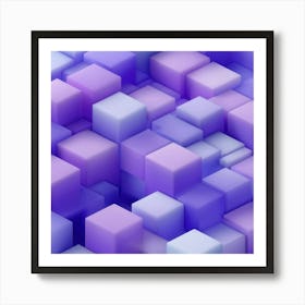 Abstract Cubes 1 Art Print