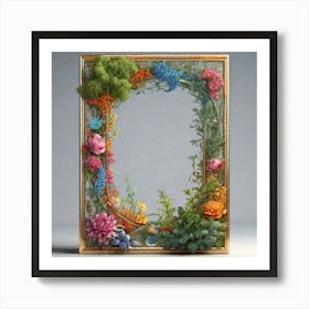 Floral Frame Art Print