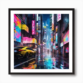 Neon City 6 Art Print