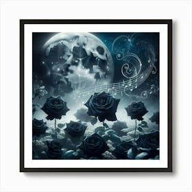 Black Roses Art Print