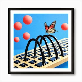 Butterfly On A Calculator Poster