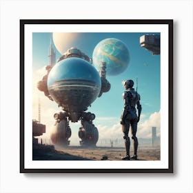 Futuristic Landscape Art Print