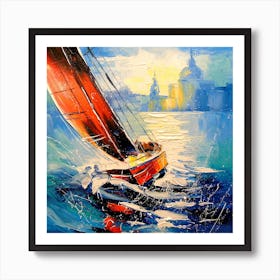 Yacht competition Art Print