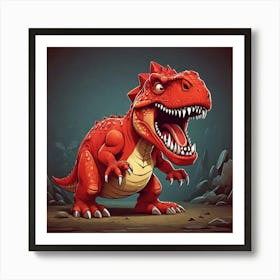 Dinosaur paint art Art Print