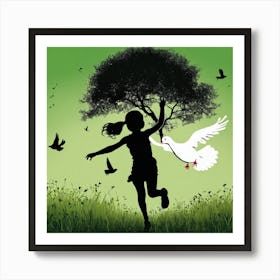 Dove In The Tree Art Print