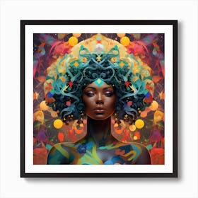 Psychedelic Woman 2 Art Print