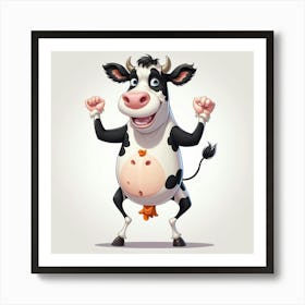 Cartoon Cow Art Print