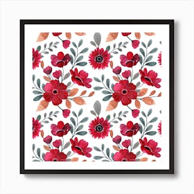 Red Poppy Flowers Art Print