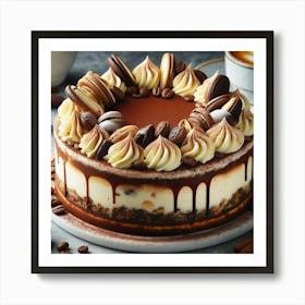 Chocolate Cake With Coffee 1 Art Print