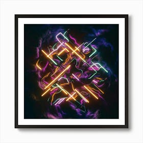 Abstract Neon Art Art Print