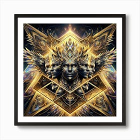 Golden Angels Art Print