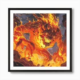 Demon Of Fire Art Print