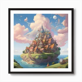 Castle On An Island Art Print