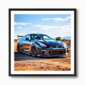 Desert Nissan GTR Art Print